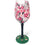 Enesco 6007483 Lolita Love My Wine J'aime Mon Vin Cherry Blossom Hand Painted 15Oz Long Stem Wine Glass, Mulitcolor, Multi-Colored