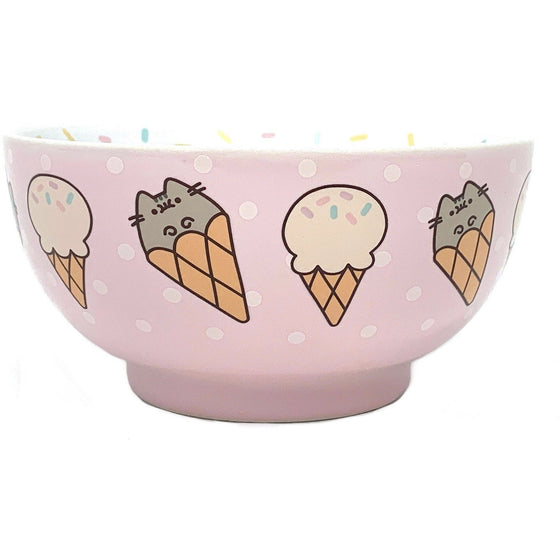Enesco 6001936 Pusheen By Our Name Is Mud Stoneware Ice Cream Snack Bowl, , 2.625", Pink