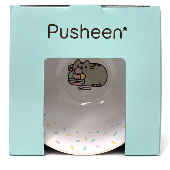 Enesco 6001936 Pusheen By Our Name Is Mud Stoneware Ice Cream Snack Bowl, , 2.625", Pink