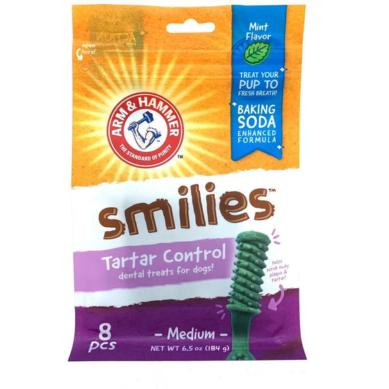 Arm & Hammer FFP7617 Smiles Tarter Control Dental Treats For Digs, Mint