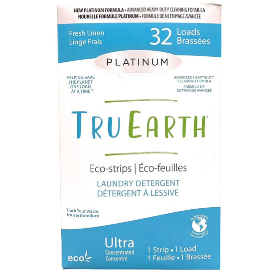 Tru Earth TE-063 Platinum Eco-Strips Laundry Detergent, Fresh Linen, 32-Loads