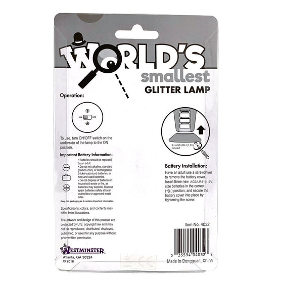 Westminster 120122 World's Smallest Glitter Lamp