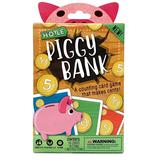 Hoyle 130012016 Piggy Bank Card Game, 24-Pack, Multi-Colored