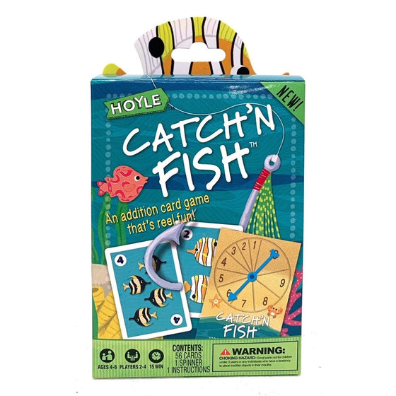 Hoyle 1036721 Catch N Fish Card Game, 4-Pack, Multi-Colored