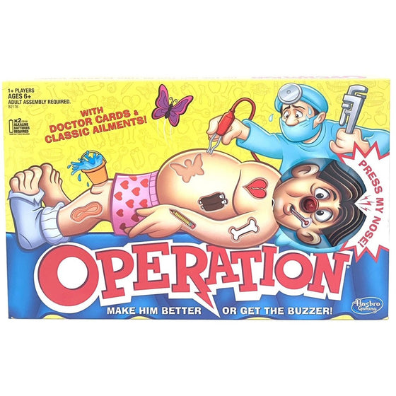 Hasbro Gaming B21760790 Operation Game Age 6 And Up, Multi-Colored