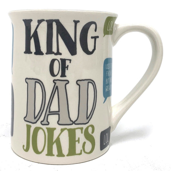 Enesco 6003384 King Of Dad Jokes Mug, Multi-Colored