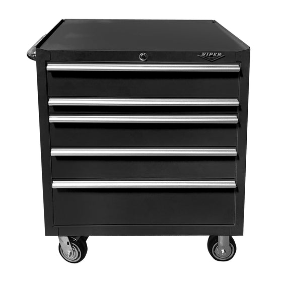Viper Tool Storage V332405BLR Storage 33" 5 Drawer 18G Steel Rolling Cabinet Black, Black