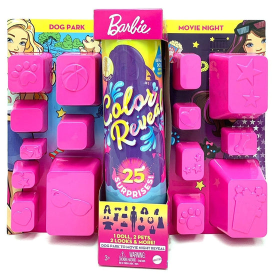 Barbie GPD56 Color Reveal Dog Park/Movie, Multi-Colored