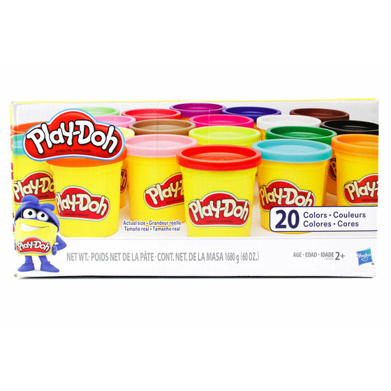 Play-Doh A7924AS44 Super Color, 20-Piece, 60 Oz, Multi-Colored