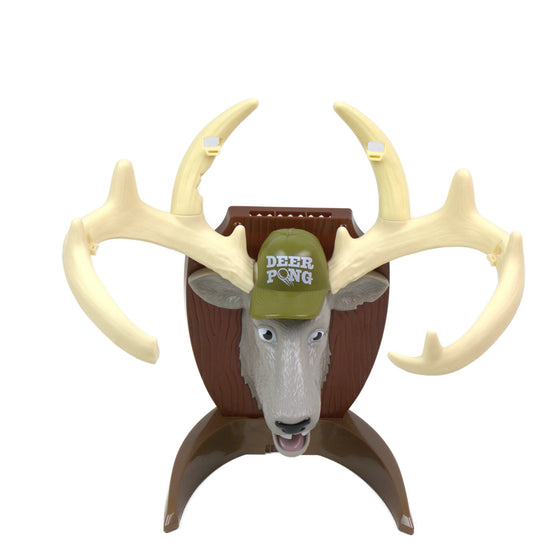 Hasbro F15835X00 Deer Pong Game, Features Talking Deer Head And Music, Includes 6 Party Cups And 8 Balls, Fun Family Game For Ages 8 And Up, Gray