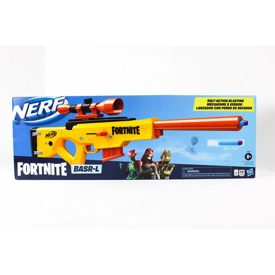 Nerf E75222210 Fortnite Basr-L Bolt Action, Clip Fed Blaster -- Includes Removable Scope, 6-Dart Clip And 12 Official Elite Darts