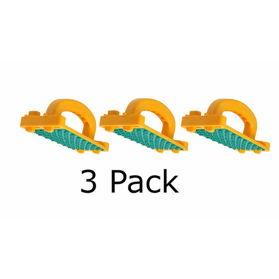 MICROJIG GRR-RIPPER GB-1 Grr-Rip Block Smart Hook Pushblock For Router Table, Jointer, And Band Saws, 3-Pack, Yellow