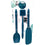 Rachael Ray 47779 Tools And Gadgets Lazy Crush & Chop, Flexi Turner, And Scraping Spoon Set / Cooking Utensils - 3 Piece,  Blue, Teal