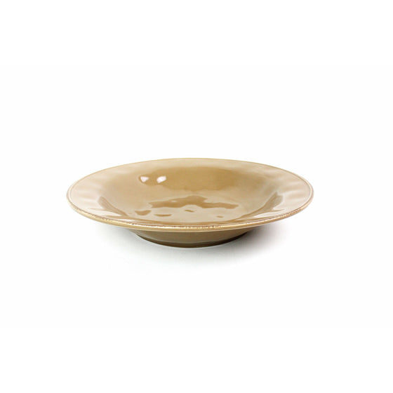 Rachael Ray 47925 14" Round Stoneware Serving Bowl, 14 Inch,, Mushroom Brown