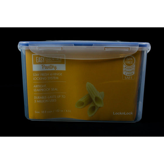 Lock & Lock HPL827 Airtight Rectangular Tall Food Storage Container 152.16-Oz / 19.02-Cup, Clear