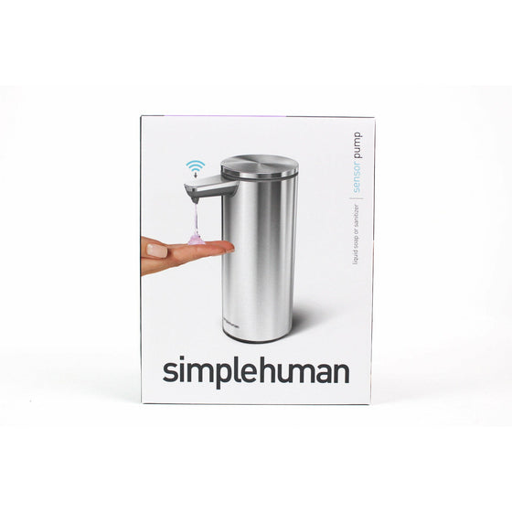 Simplehuman ST1066 Simplehuman 9 Oz. Touch-Free Rechargeable Sensor Liquid Soap Pump Dispenser, Brushed Stainless Steel, Stainless Steel