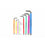 Wera 05022639001 950/9 Hex-Plus Multicolour Long Arm Hex Key Set (Sb Packaging, Textile Pouch), Multi