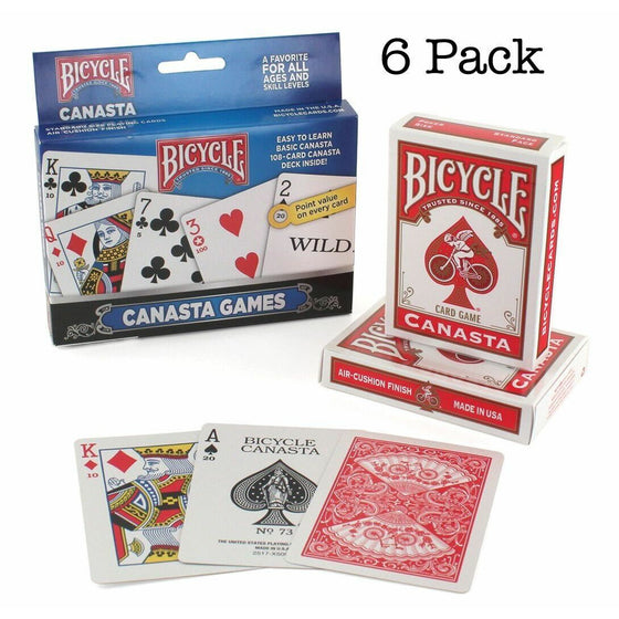 Bicycle 1023140 Canasta Card Game, 6-Pack, Original Version