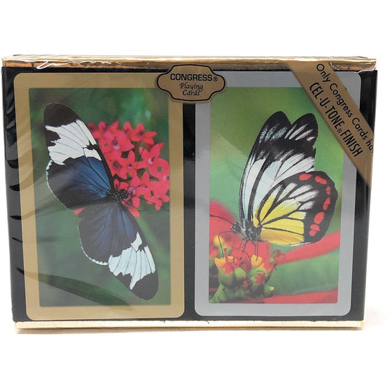 Congress 1026138 Playing Cards Butterfly Jumbo Piece, Assorted