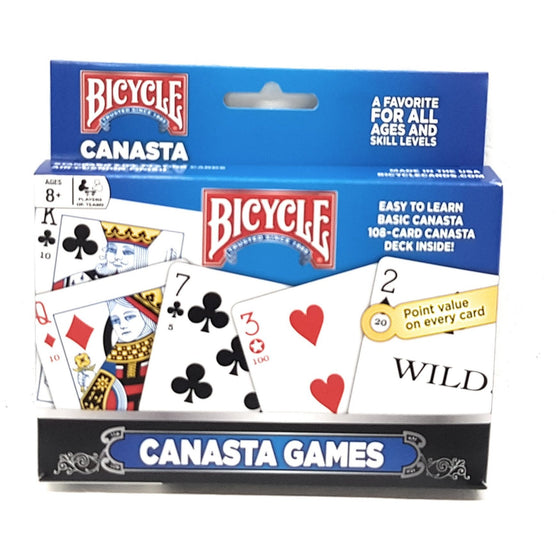 Bicycle 1023140 Bicycle Canasta Games Playing Cards Assorted 3-Pack, 3-Pack, Original Version