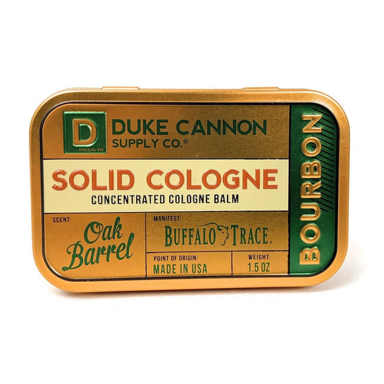 Duke Cannon Supply Co. SCBOURBON1 Duke Cannon Supply Co Solid Bourbon Cologne Oak Barrel Sent, 1.5 Oz