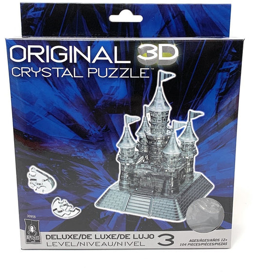 Bepuzzled 30956 Original 3D Crystal Puzzle Deluxe Castle Level 3 Difficulty, Castle (Black)