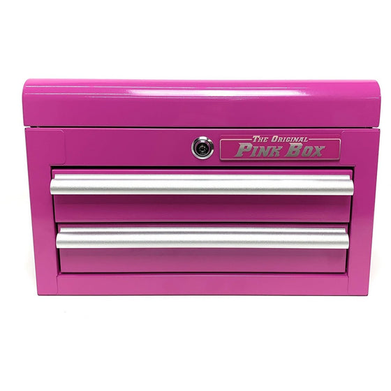 The Original Pink Box PB218MC 18" 2-Drawer Mini Chest, Pink