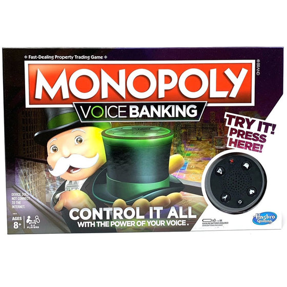 Monopoly E4816 Voice Banking Electronic Family Board Game, Brown/A