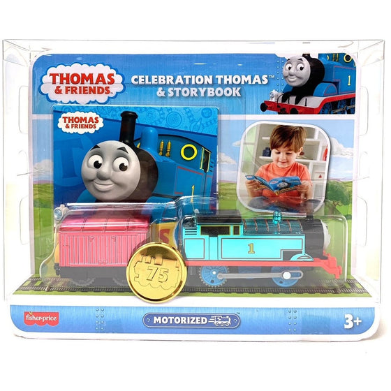 Thomas & Friends GNB46 Thomas And Friends Celebration Thomas & Storybook Motorized, Multi-Colored