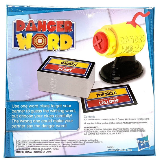 Hasbro Gaming E6775000 Ellen's Games Danger Word Game; Ages 10 & Up, Brown/A