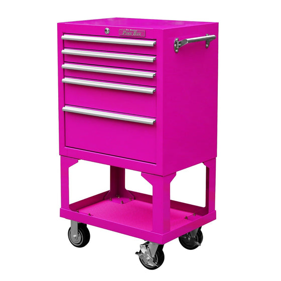 The Original Pink Box RG2605PB The Original Pink Box 26" 18G Steel Rolling Cabinet With Bulk Storage Pink