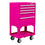 The Original Pink Box RG2605PB The Original Pink Box 26" 18G Steel Rolling Cabinet With Bulk Storage Pink