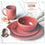 Rachael Ray 55096 Racheal Ray Cucina 16 Pc Dinnerware Set Red, Cranberry Red