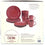 Rachael Ray 55096 Racheal Ray Cucina 16 Pc Dinnerware Set Red, Cranberry Red