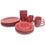 Rachael Ray 55096 Racheal Ray Cucina 16 Pc Dinnerware Set Red, Cranberry Red